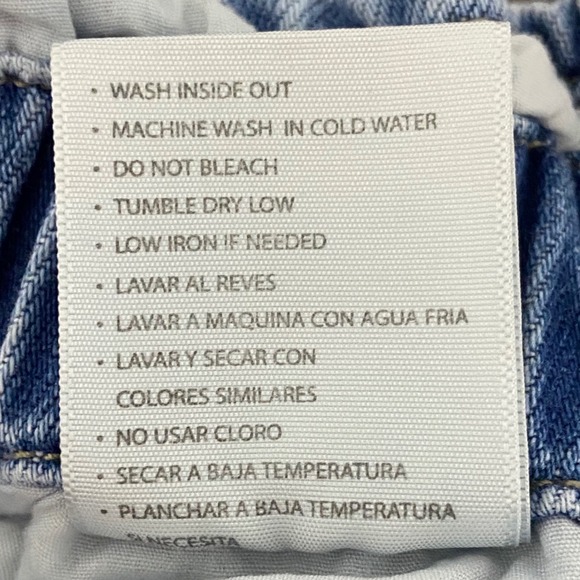 KanCan Denim Paperbag Waist Shorts Cuffed Rolled Blue Jeans Preppy Size Small - Picture 5 of 7